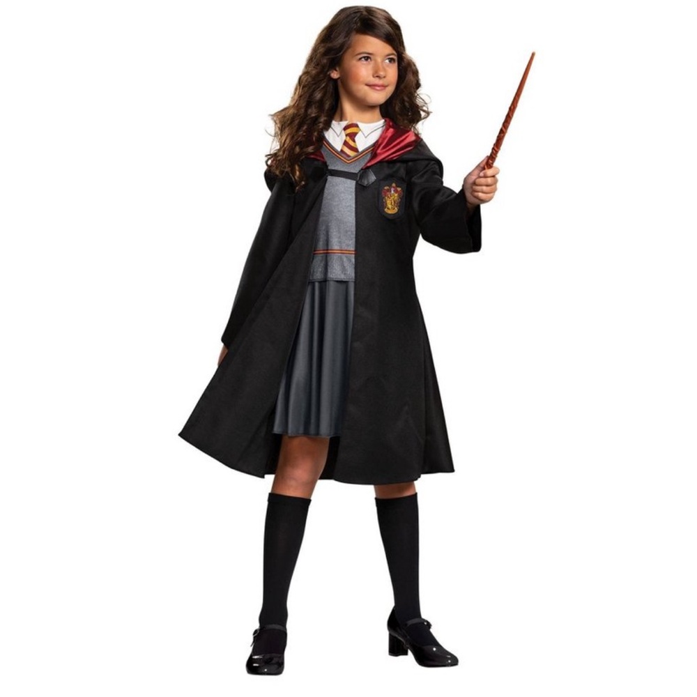 Harry Potter Gryffindor Girls Uniform with Robe & Wand Costume set Various sizes